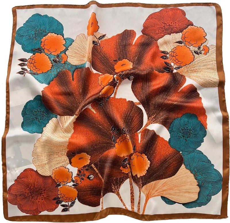 27.5" Silk Like Head Scarf For Women, Satin Hair Scarfs Large Square Scarves